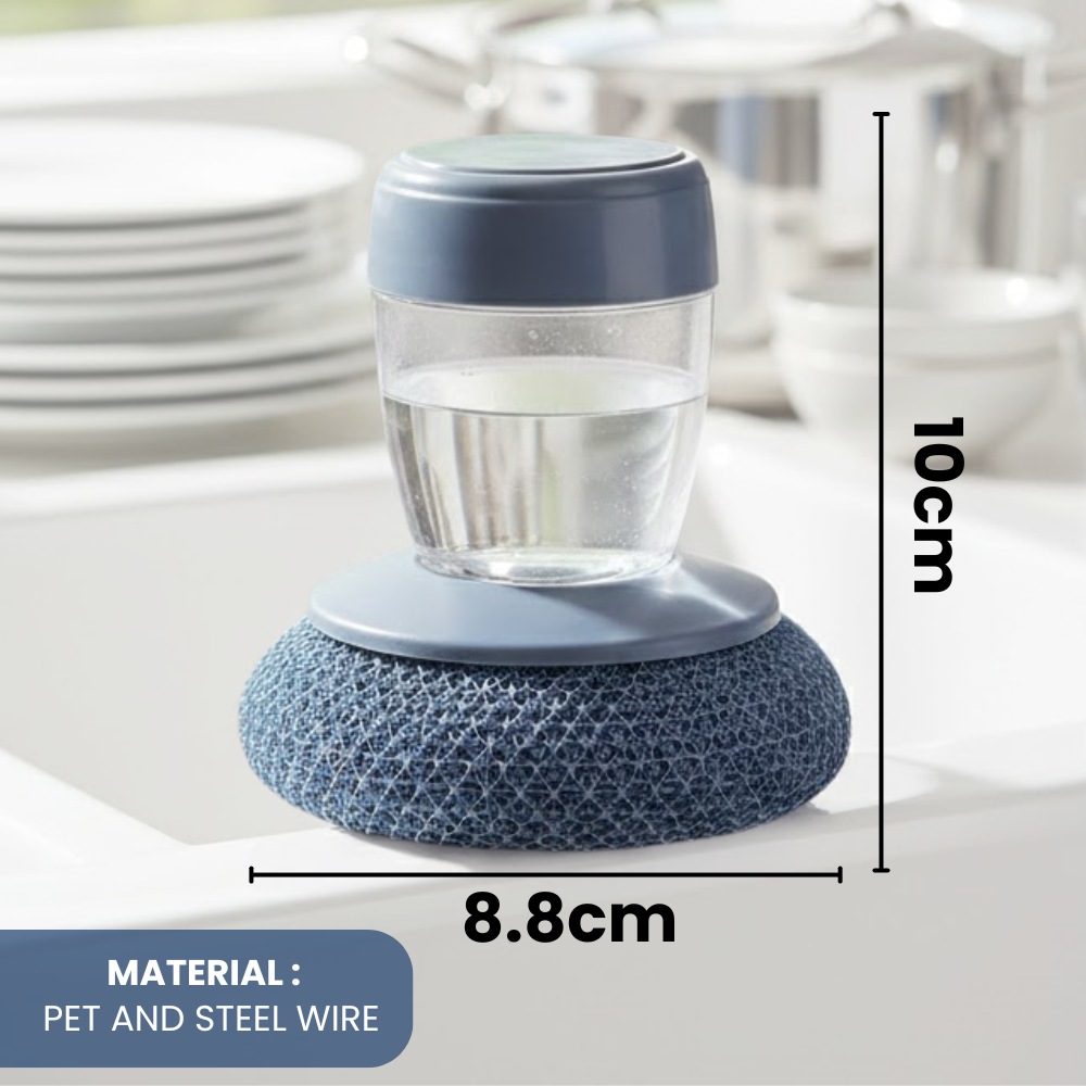 Lyvrae ProComfort Dish Scrubber with Built In Soap Dispenser (including 7 Refills)