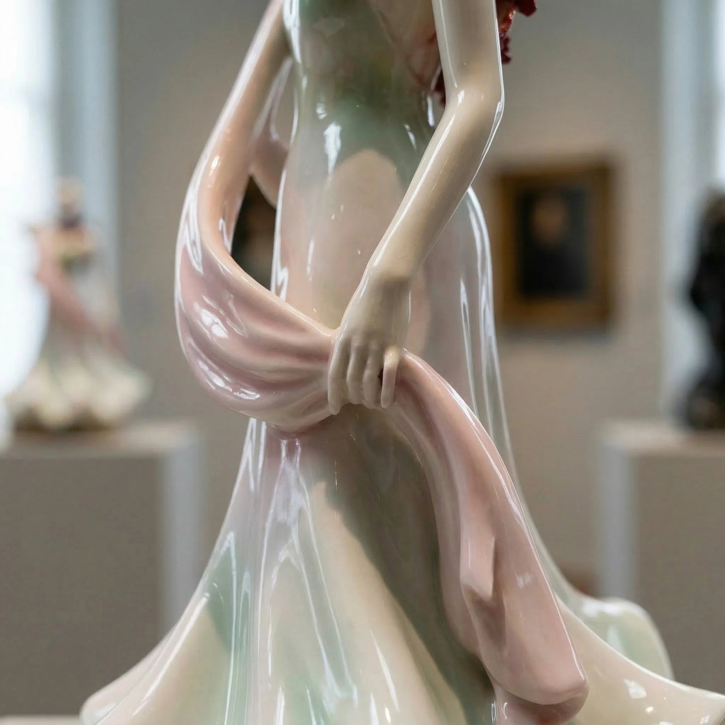 🏺✨ Broken Ladies Ceramic Art Figure – Handcrafted Mixed Media Sculpture