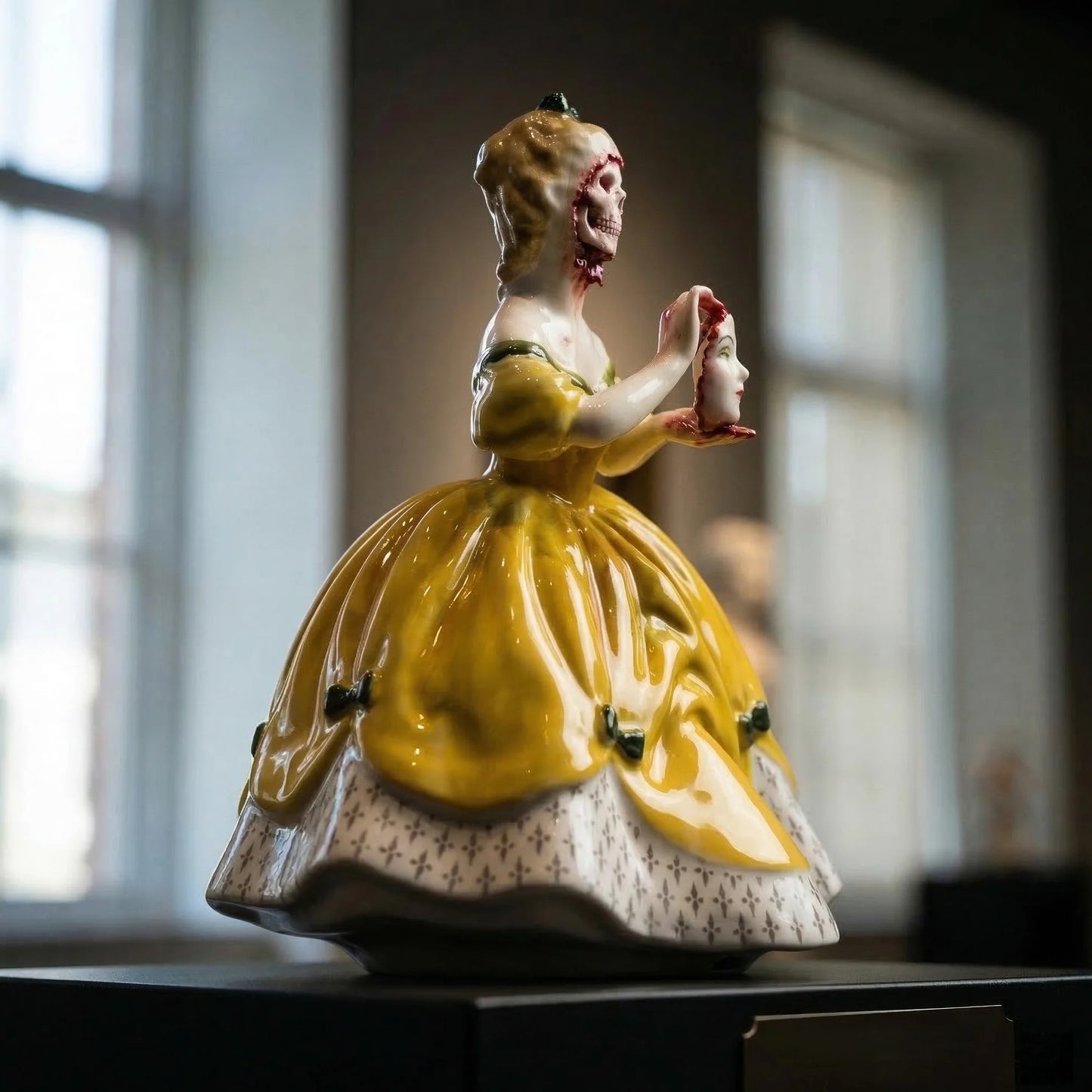 🏺✨ Broken Ladies Ceramic Art Figure – Handcrafted Mixed Media Sculpture