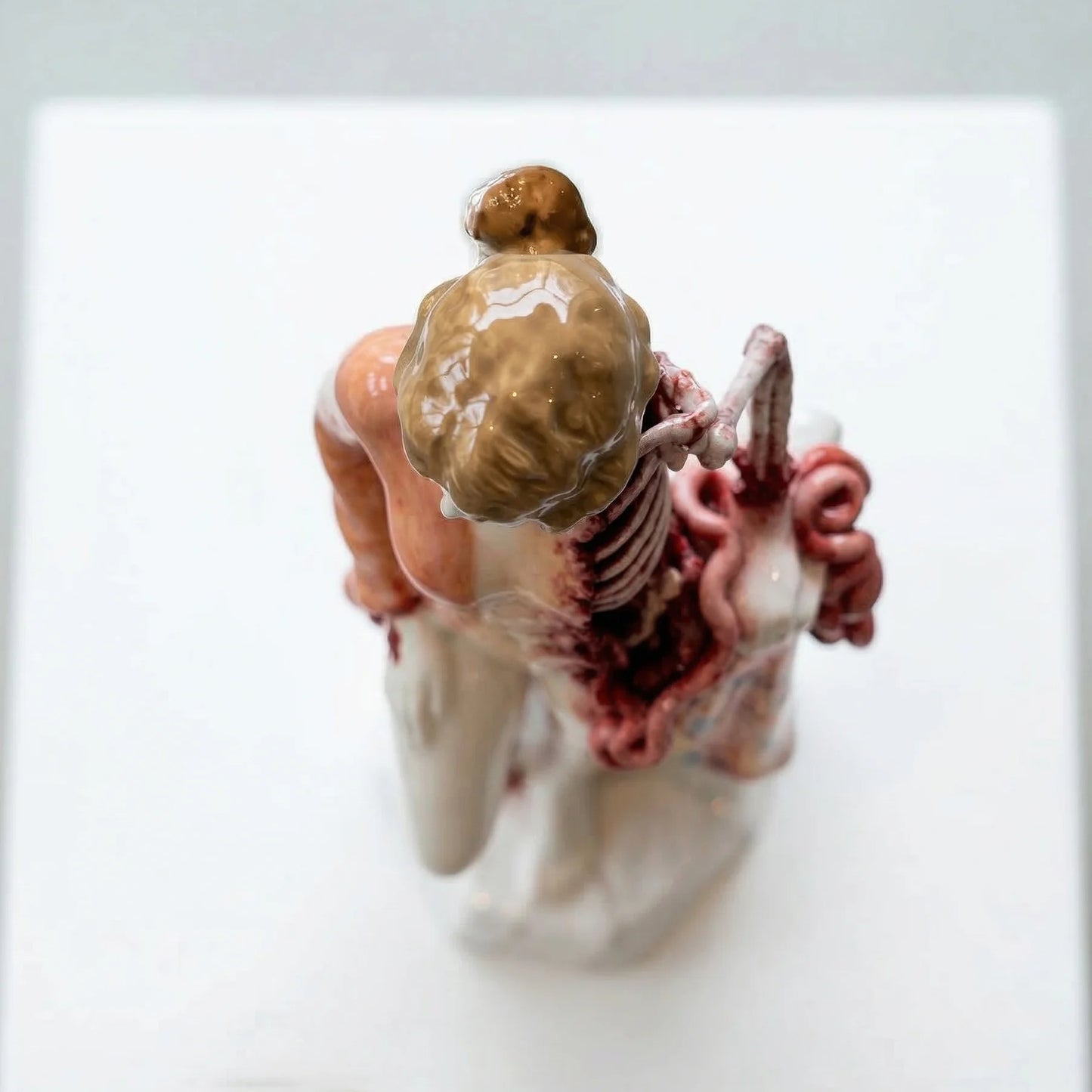 🏺✨ Broken Ladies Ceramic Art Figure – Handcrafted Mixed Media Sculpture