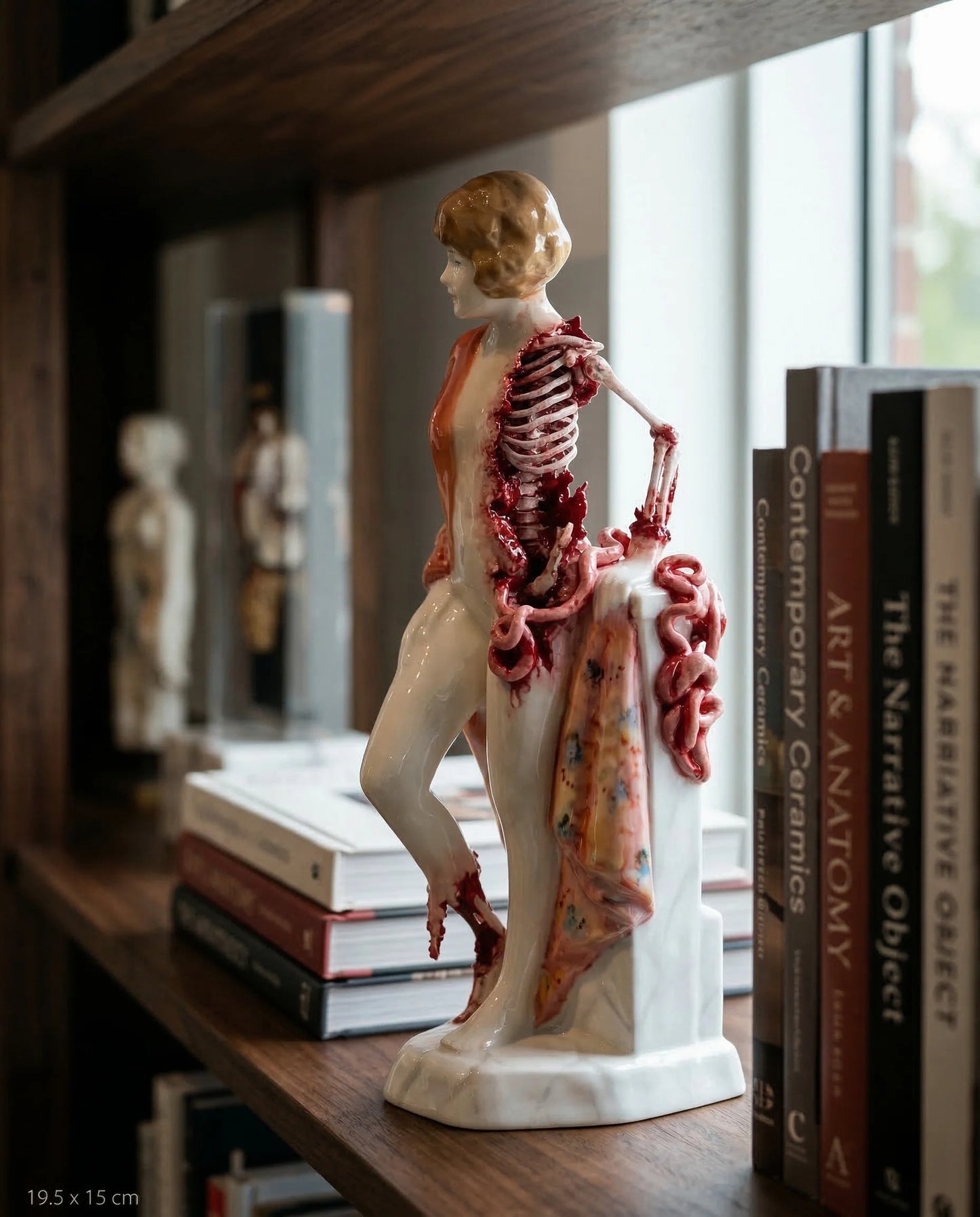 🏺✨ Broken Ladies Ceramic Art Figure – Handcrafted Mixed Media Sculpture