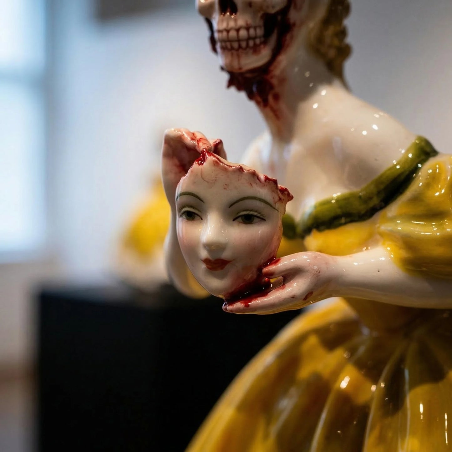 🏺✨ Broken Ladies Ceramic Art Figure – Handcrafted Mixed Media Sculpture