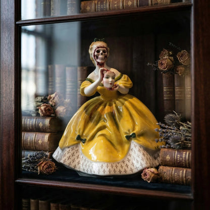 🏺✨ Broken Ladies Ceramic Art Figure – Handcrafted Mixed Media Sculpture