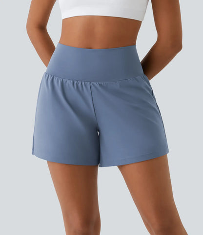 2-Piece Super High Waisted Back Pocket & Side Hidden Pocket 2-in-1
