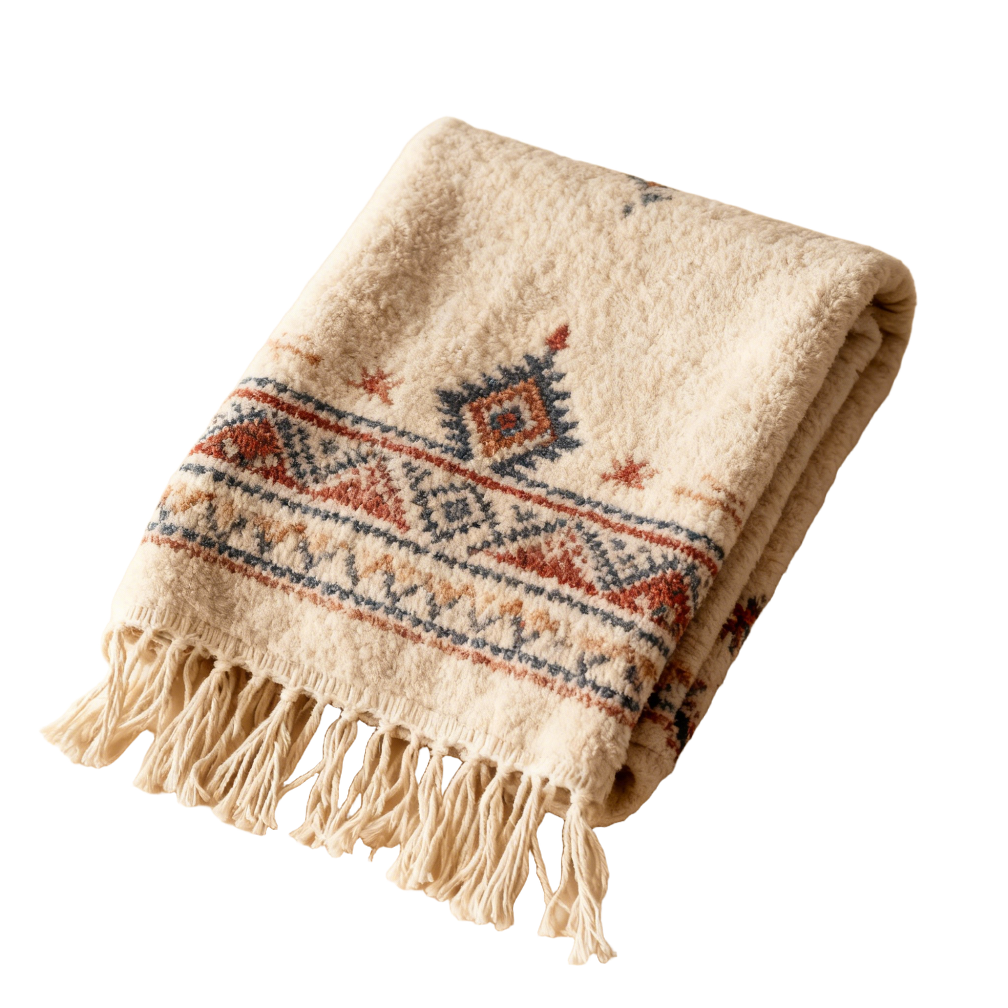 Boho Woven Fringe Throw Blanket