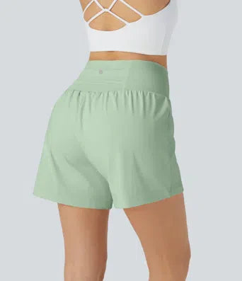 2-Piece Super High Waisted Back Pocket & Side Hidden Pocket 2-in-1