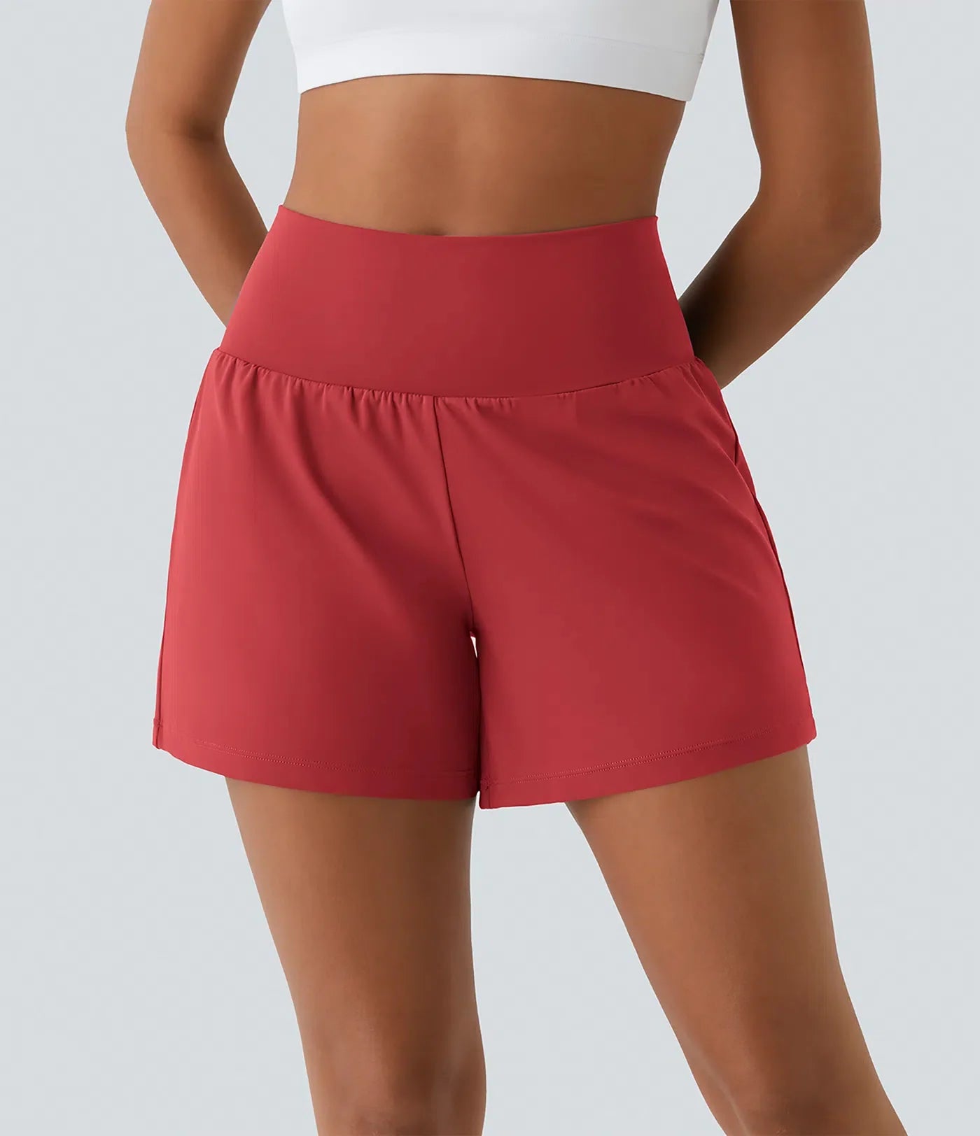2-Piece Super High Waisted Back Pocket & Side Hidden Pocket 2-in-1
