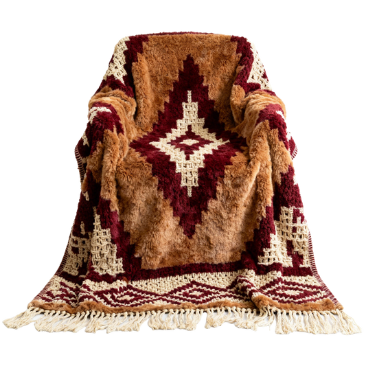 Rustic Southwestern Pattern Throw Blanket