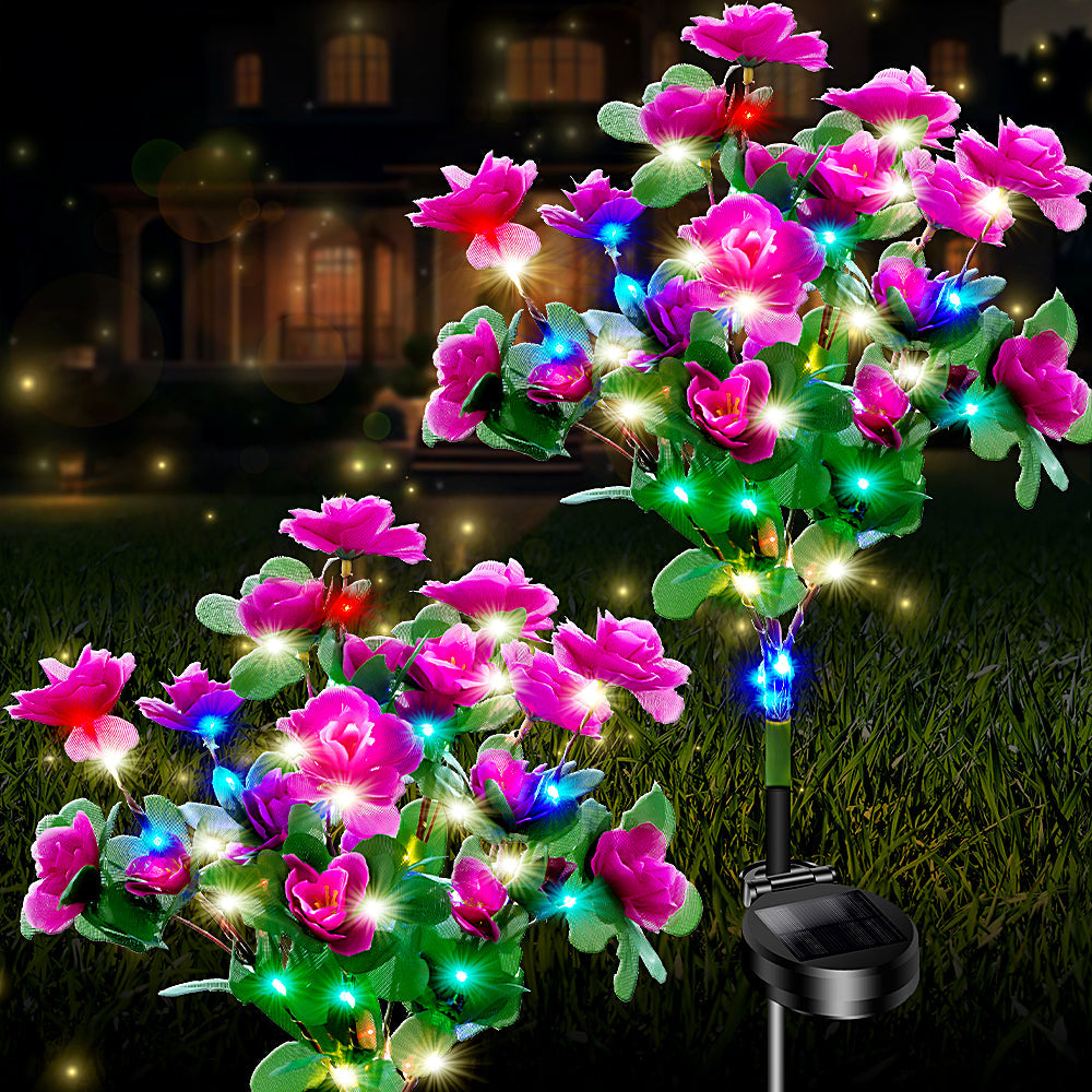 🌸✨ EverGlow Memorial Garden Bloom Lights – Featuring Ultra-Realistic Artificial Petals, Solar-Powered & Weatherproof🏡🌪️