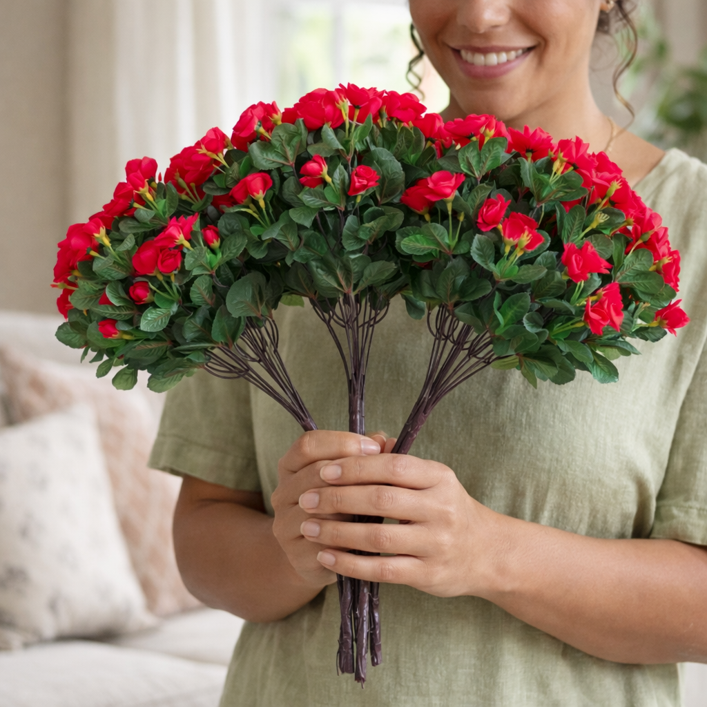 Faux Outdoor Artificial Flower Plants
