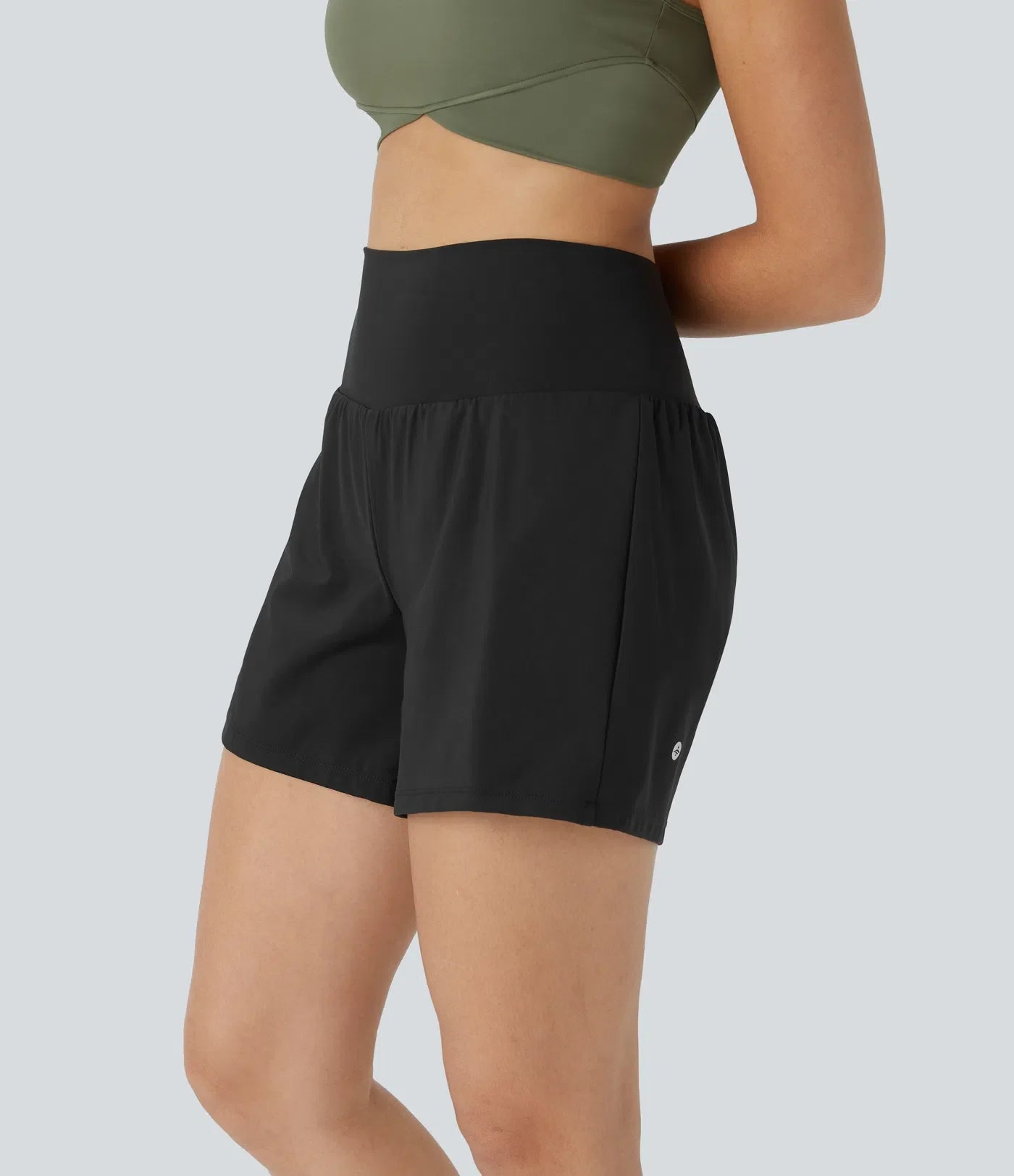 2-Piece Super High Waisted Back Pocket & Side Hidden Pocket 2-in-1