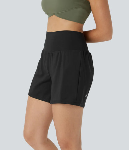 2-Piece Super High Waisted Back Pocket & Side Hidden Pocket 2-in-1