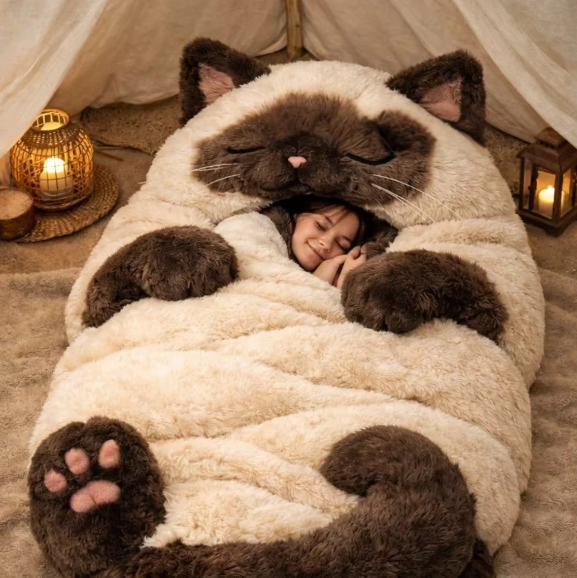 ⏰Hot Sale 49% off⏰🐱 Fluffy cat sleeping bagy💤 😻1