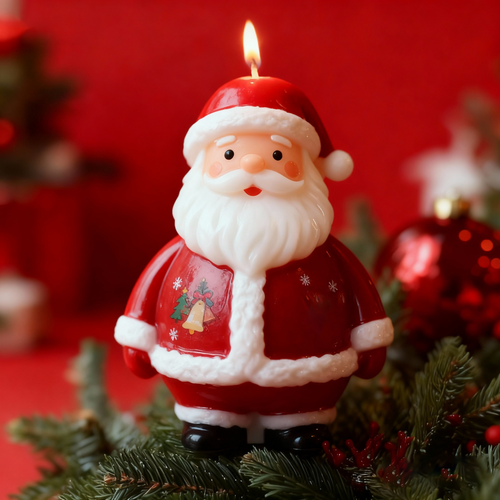 Christmas Santa Candle