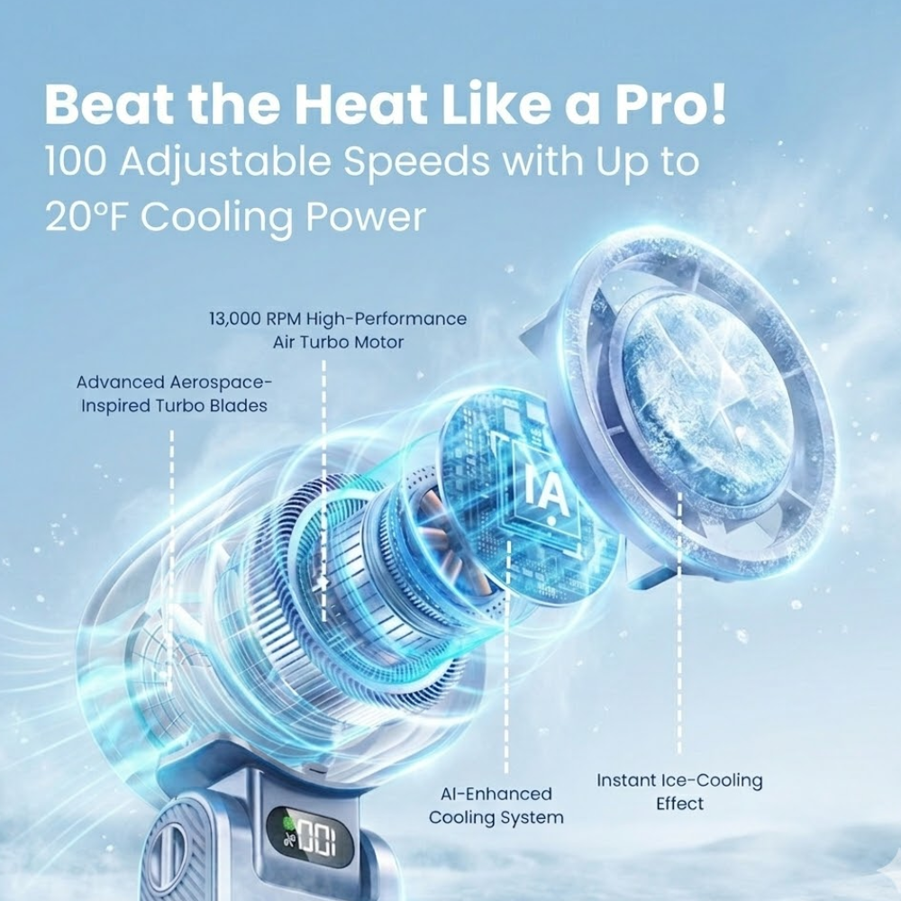 Lyvrae High-Power Portable Pocket Cooling Fan