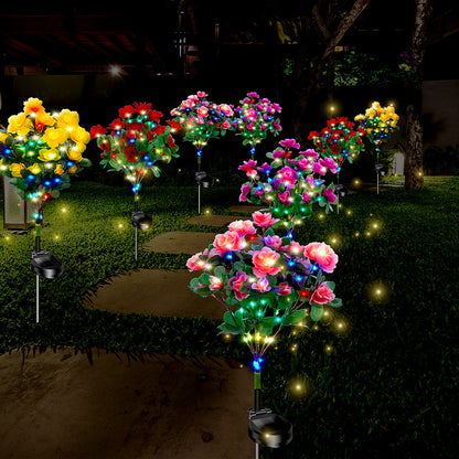🌸✨ EverGlow Memorial Garden Bloom Lights – Featuring Ultra-Realistic Artificial Petals, Solar-Powered & Weatherproof🏡🌪️