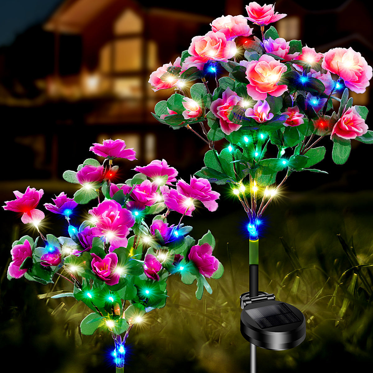 🌸✨ EverGlow Memorial Garden Bloom Lights – Featuring Ultra-Realistic Artificial Petals, Solar-Powered & Weatherproof🏡🌪️