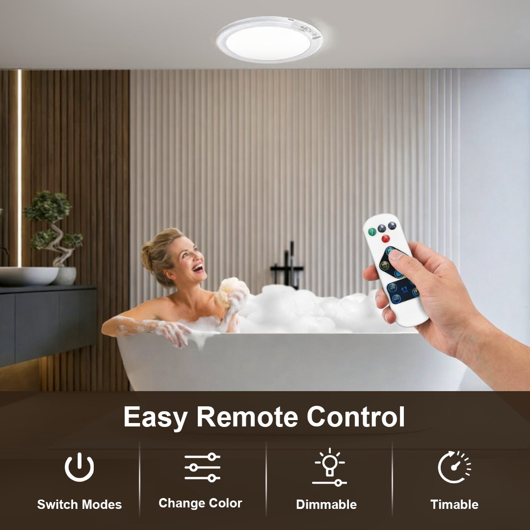 Rechargeable Motion Sensor Ceiling Light with Remote - Magnetic Wireless Ceiling Light Battery Powered for Closet Shower Stairs Shed Hallway Porch Patio ect