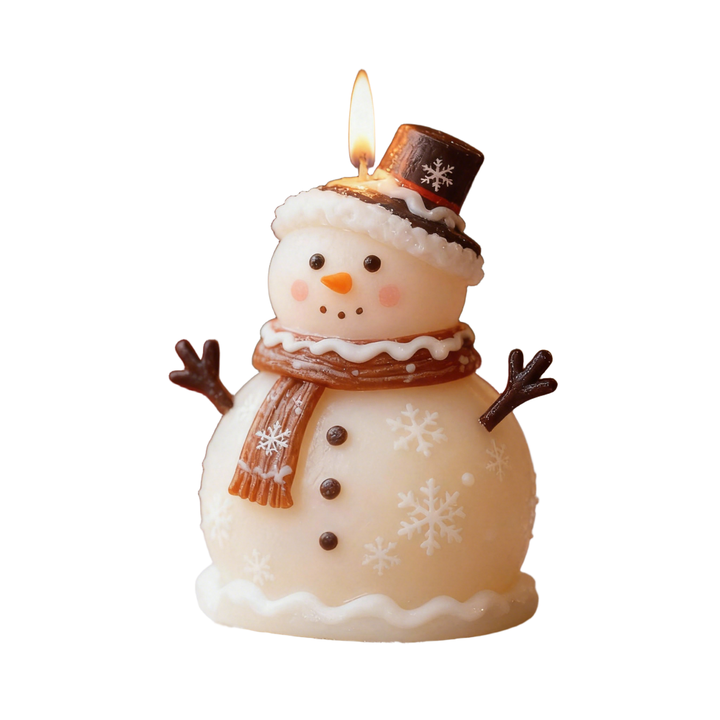 Winter Cheer Snowman Candle