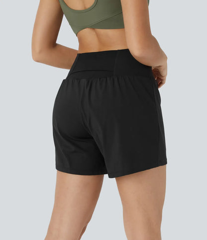 2-Piece Super High Waisted Back Pocket & Side Hidden Pocket 2-in-1
