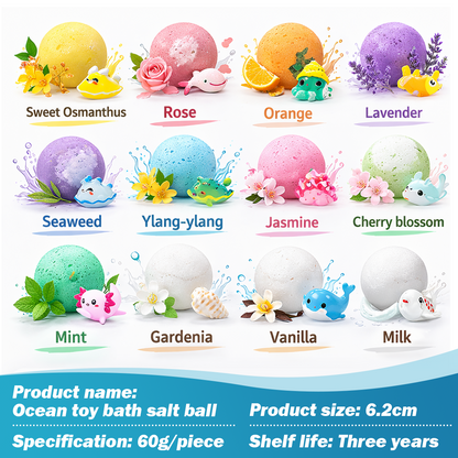 Bath Bombs for Kids with SurpriseSPRINGInside, 12 Pack Kid Bath Bombs Gift Set,Easter Basket Stuffers for Boys Girls BubbleBath with Toys Inside Skin Repair