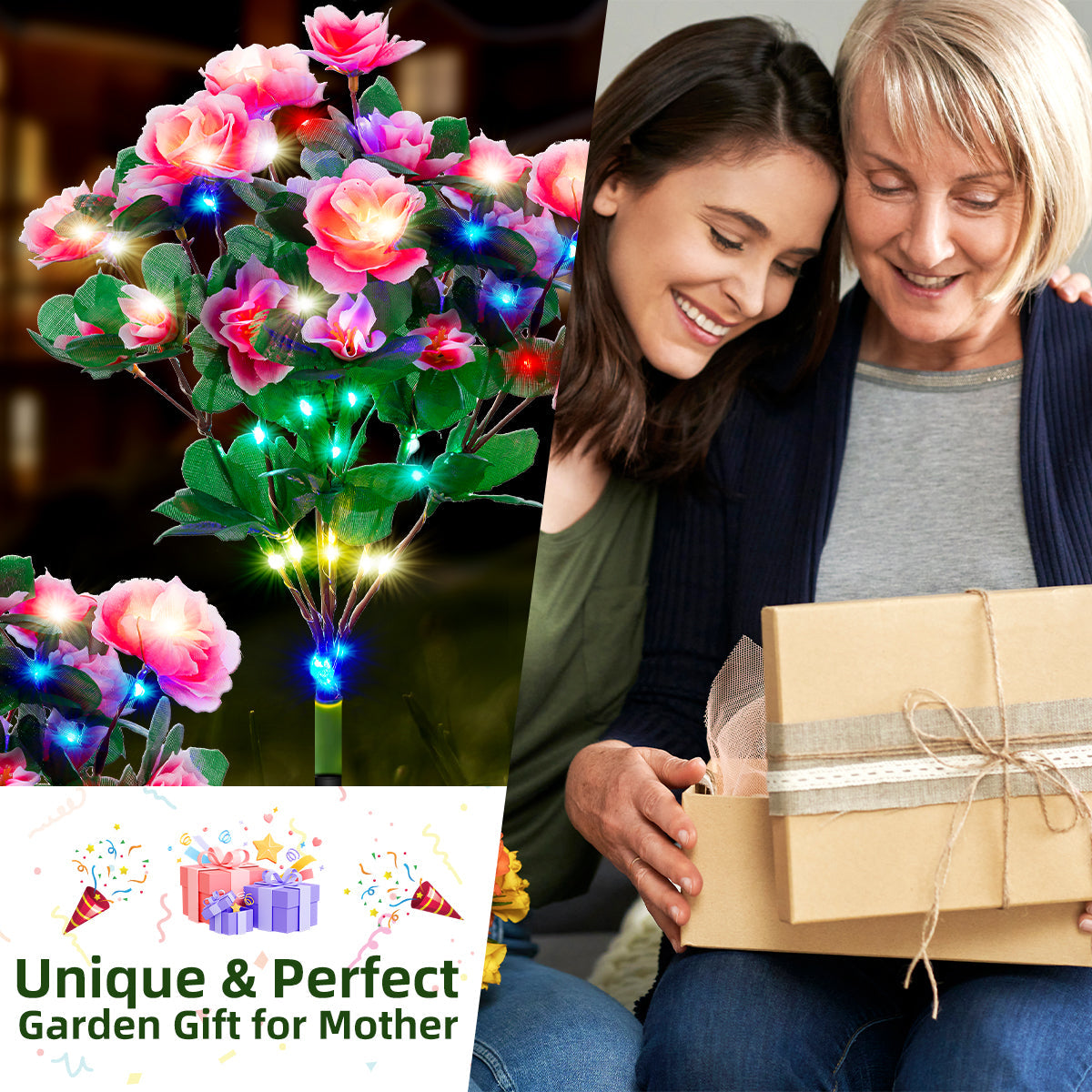 🌸✨ EverGlow Memorial Garden Bloom Lights – Featuring Ultra-Realistic Artificial Petals, Solar-Powered & Weatherproof🏡🌪️