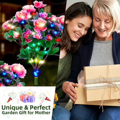 🌸✨ EverGlow Memorial Garden Bloom Lights – Featuring Ultra-Realistic Artificial Petals, Solar-Powered & Weatherproof🏡🌪️
