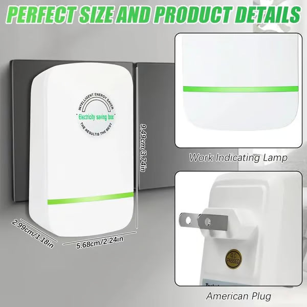⏰LAST DAY 49% OFF🔥Energy Saver Plug-In Power Box with US Plug 2026 Updated Design, Compatible with 90–250V Input Range-EV