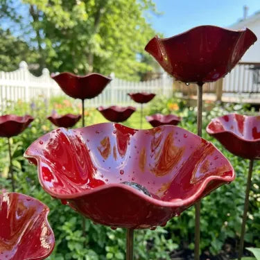 🎁Handmade Metal Flower Garden Stake🐦