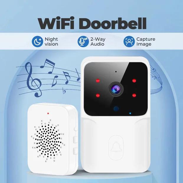 Low-power video doorbell, WIFI wireless doorbell, high-definition intelligent security home intercom