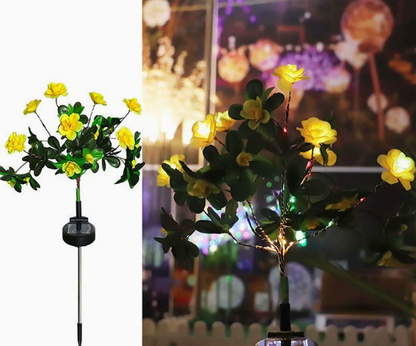 🌸✨ EverGlow Memorial Garden Bloom Lights – Featuring Ultra-Realistic Artificial Petals, Solar-Powered & Weatherproof🏡🌪️