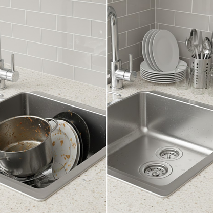 Lyvrae ProComfort Dish Scrubber with Built In Soap Dispenser (including 7 Refills)