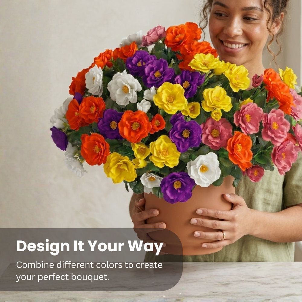 Faux Outdoor Artificial Flower Plants