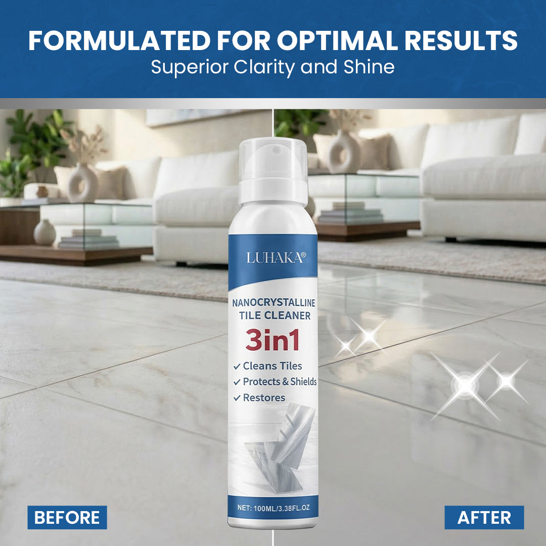 Luhaka® 3-in-1 Nanocrystalline Tile Cleaner Spray – Restores Shine, Protects & Repairs Surfaces