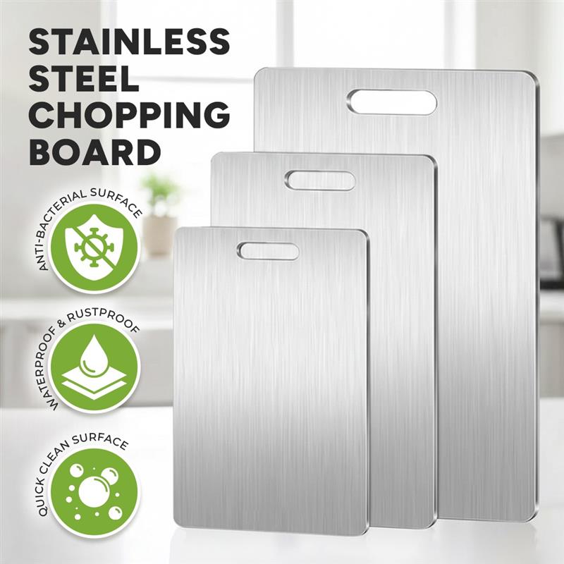 Stainless Steel Chopping Board (3 Sizes)