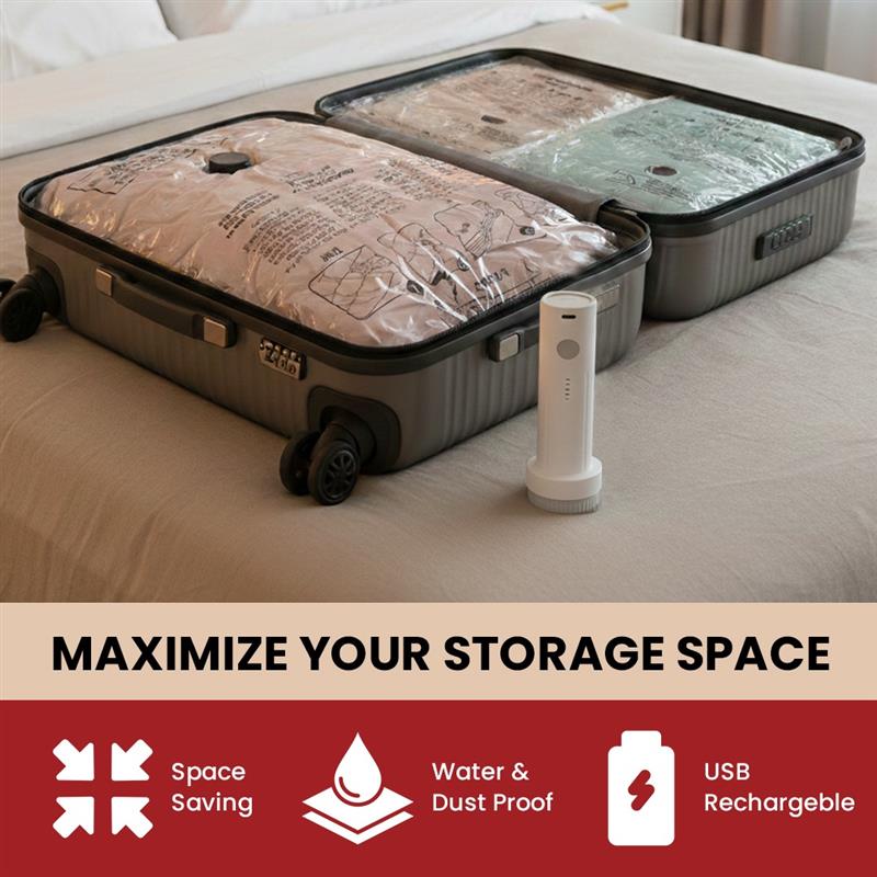 Lyvrae Vacuum Storage Bags Set with Cordless Pump Device