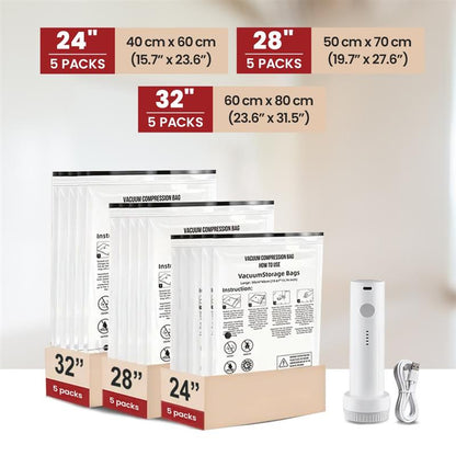 Lyvrae Vacuum Storage Bags Set with Cordless Pump Device