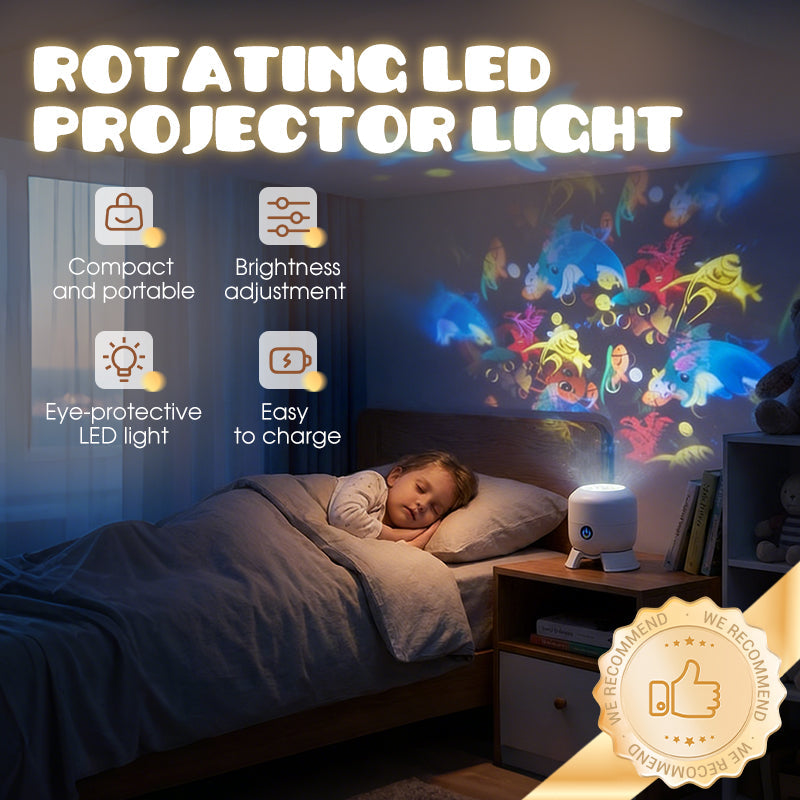 Dynamic Rotating LED Projector Light – Auto Rotating Dynamic Effect, Bright & Soft Lighting, Wide Application for Party & Home Decor ✨