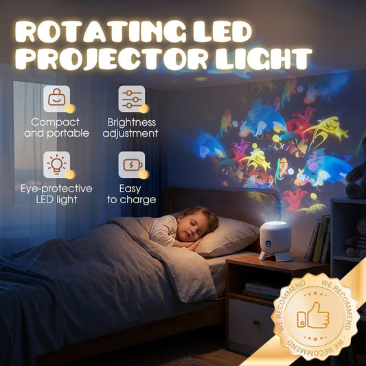 Dynamic Rotating LED Projector Light – Auto Rotating Dynamic Effect, Bright & Soft Lighting, Wide Application for Party & Home Decor ✨