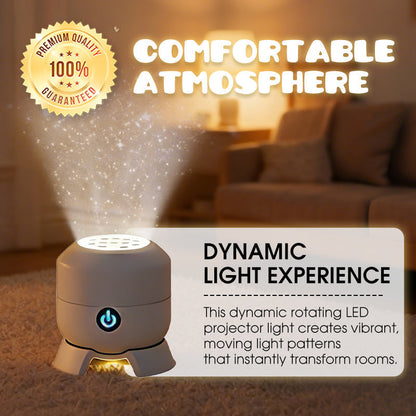 Dynamic Rotating LED Projector Light – Auto Rotating Dynamic Effect, Bright & Soft Lighting, Wide Application for Party & Home Decor ✨