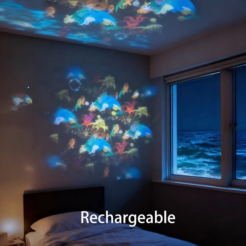 Dynamic Rotating LED Projector Light – Auto Rotating Dynamic Effect, Bright & Soft Lighting, Wide Application for Party & Home Decor ✨