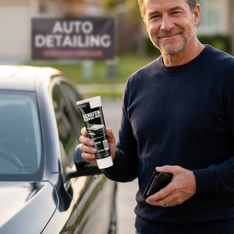 Universal Car Scratch Remover Wax – Removes Scratches, Stains & Oxidation, Restores Headlights Too! 🚗✨